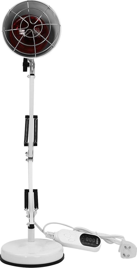 Infrarot Rotlicht Wärmelampe - Tischgerät - Leistung 100–150 W - Stufen 1–9 - Timer 30/45/60 Min - Höhenverstellbar bis 65 cm - EU-Stecker -...