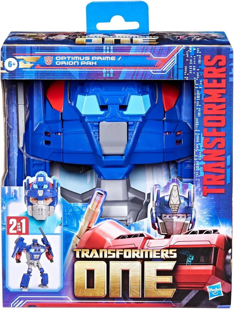 Masque de conversion 2-en-1 Transformers Optimus Prime et Orion Pax 2D
