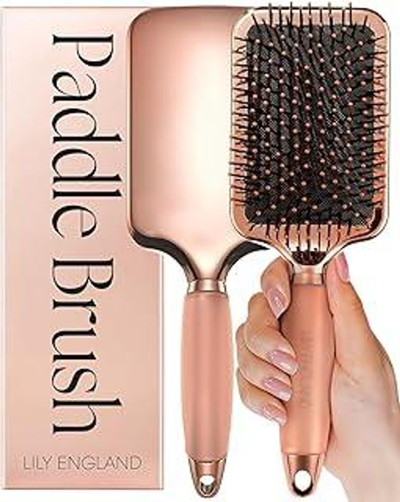 Haarbürste ohne Ziepen - Bürste zum Entwirren - Frauen Geschenk - Paddle Brush - Angenehme Borsten für die Haare & Kopfhaut - Bürste für alle ...