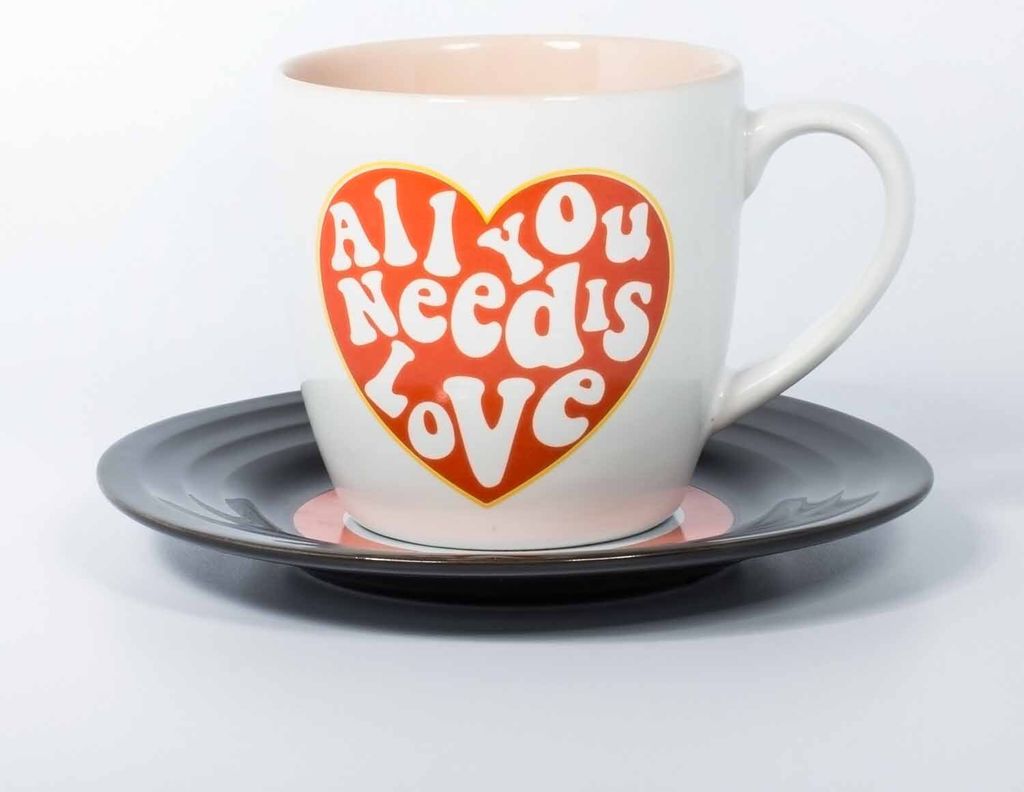 Thumbs Up LMMUGLOVE Tassen-Set Lyrical Mug Love - Lennon and McCartney, Keramik, weiß, 15.78 x 10 x 15.7 cm, 2 EInheiten