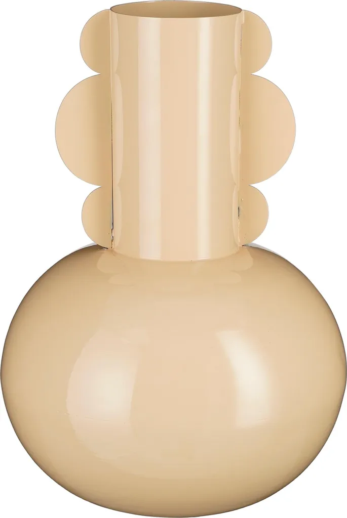 Grand Vase Décoratif en Métal Beige Boyd Mica Decorations H36 cm Chic