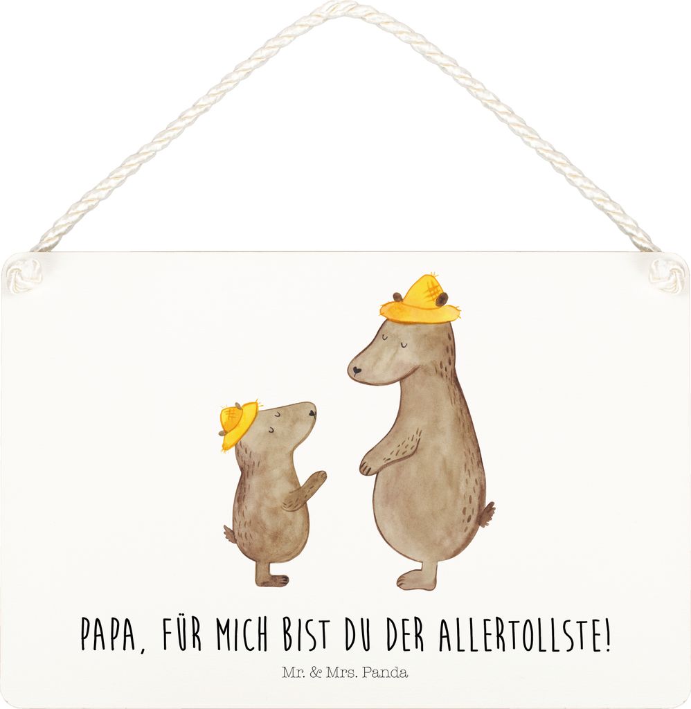 Mr. & Mrs. Panda Schild Bären mit Hut DIN A5 - Transparent - Geschenk, Holzschild, Family, kleine aufmerksamkeit, Wandbild Holz, Vatertag, Muttert...
