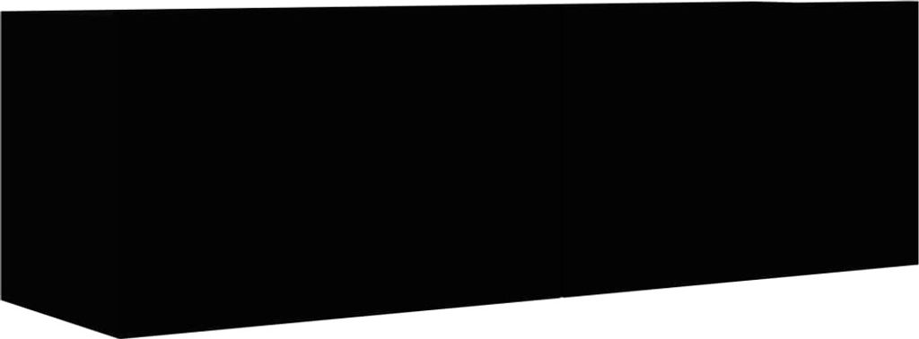 vidaXL Armoire TV noire 100x30x30 cm Bois composite Image du produit 