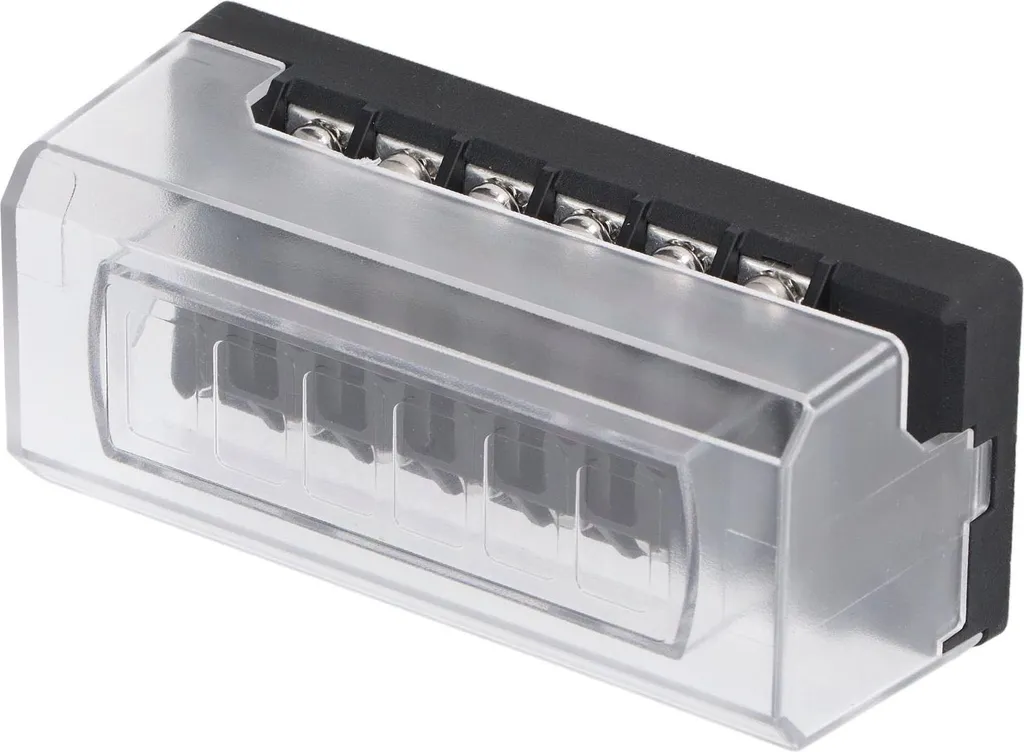 Blocco Fusibili Lama 6 Circuiti 30A Impermeabile con Display LED 32V