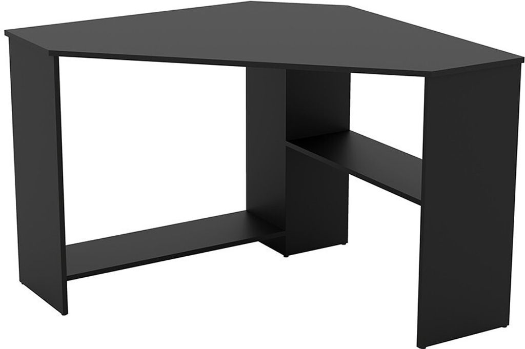Eckschreibtisch KARO – Mattschwarz – Kompaktes Design mit Produktbild 