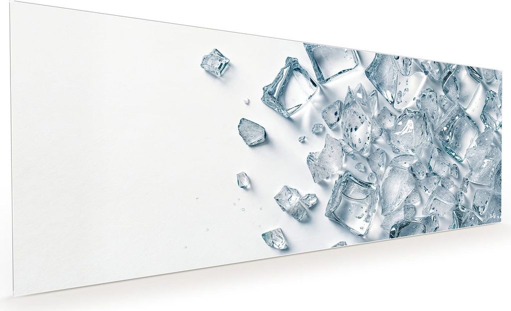 Küchenrückwand Spritzschutz Glas mit Motiv Eiswürfel Haufen 40 x 40 cm