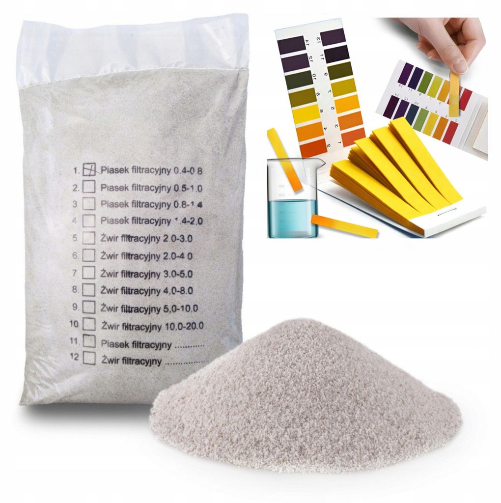 Pool Filter Sand 0,4-0,8 mm, Quarzsand 20 kg für Gartenpool Produktbild 