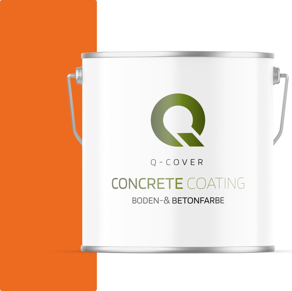 Bodenfarbe | Betonfarbe | Garagenboden | Bodenbeschichtung für Innen | Kellerfarbe Fußbodenfarbe Orange 5L