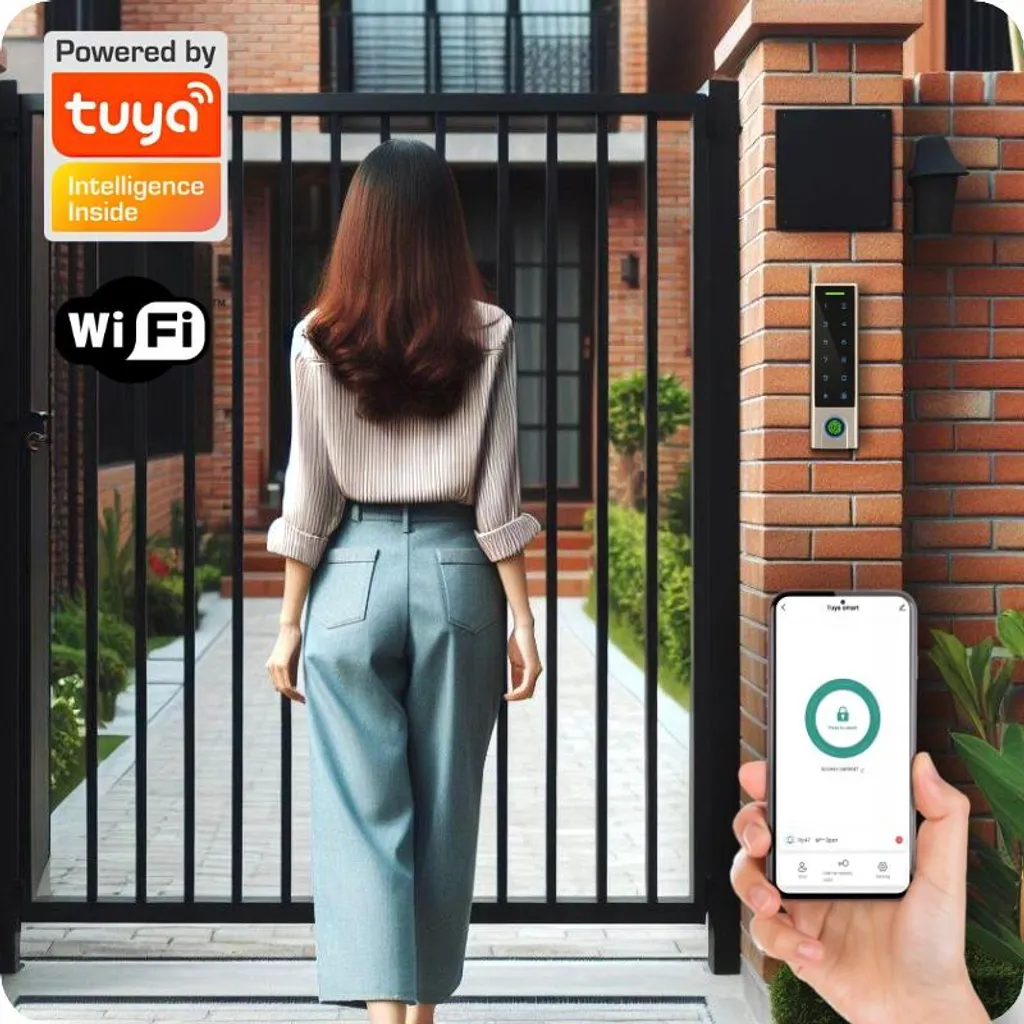 Clavier à code étanche RFID Wi-Fi Tuya connecté TY-802 pour extérieur - 11