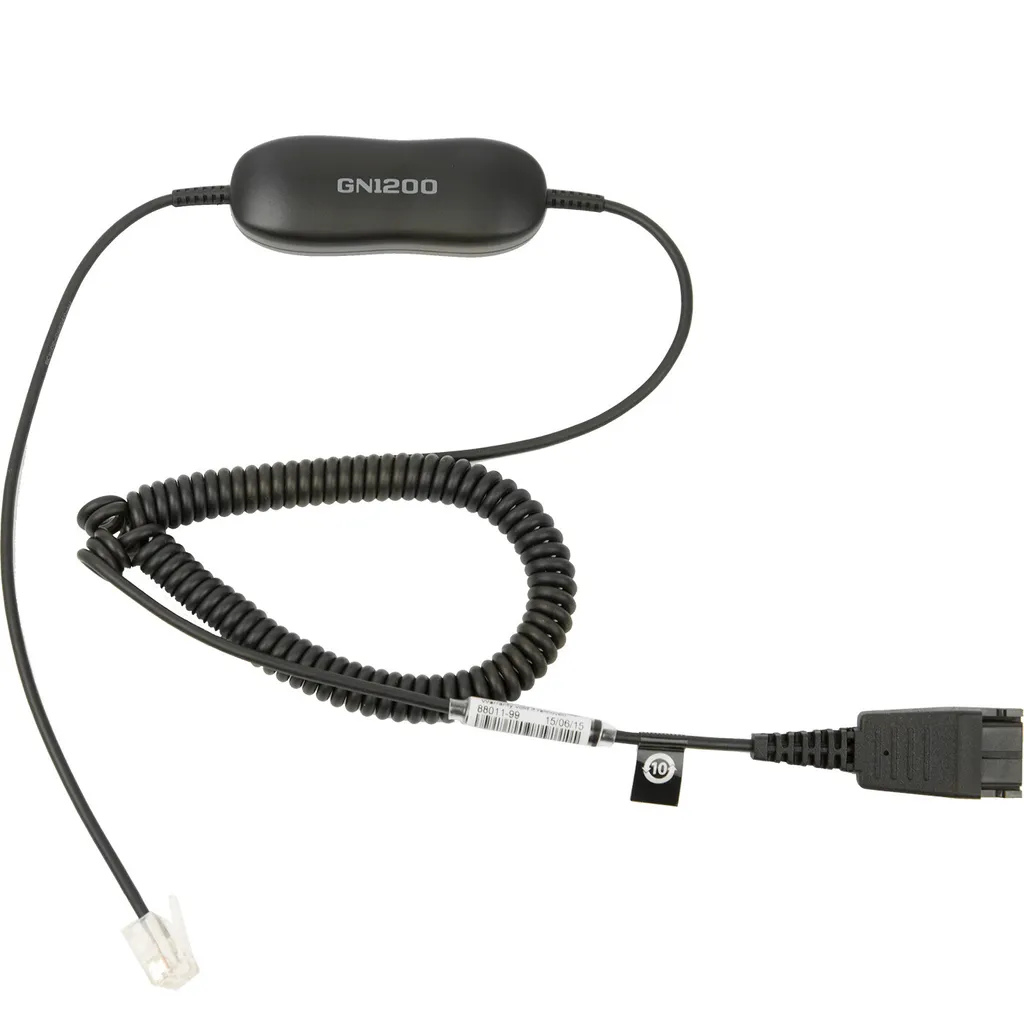 Câble de liaison pour casque Jabra idéal centre d'appels QD RJ10 2m