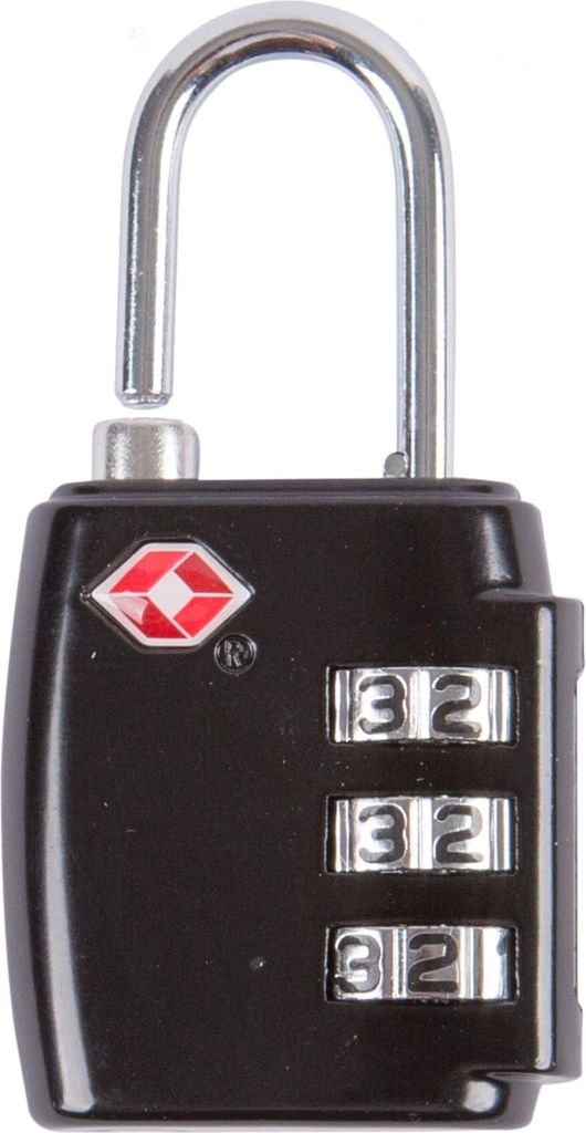 Blackspur TSA-zugelassenes Zahlenschloss aus Metall – 3-stellig – Schwarz