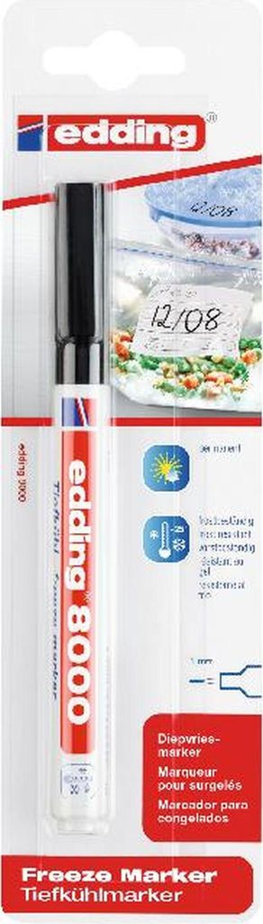 Tiefkühlmarker edding 8000, Strichstärke 1mm, schwarz