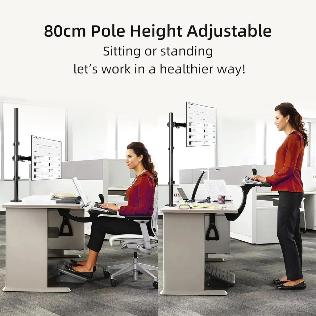 Soulagez votre Dos avec ce Support Moniteur Réglable - Hauteur 80cm Max - 3