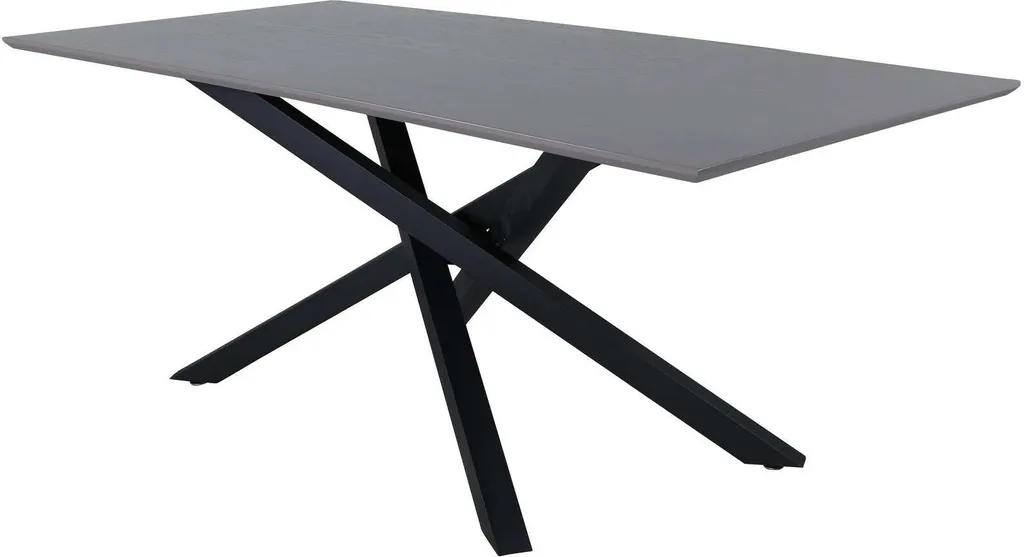 Table de salle à manger 180 cm grise pour repas en famille FURNLUX