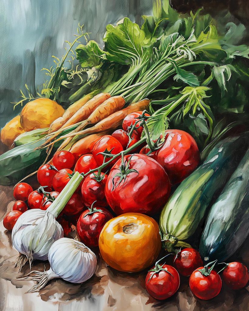 Plakat 40x50cm Reichtum der Gartenernte