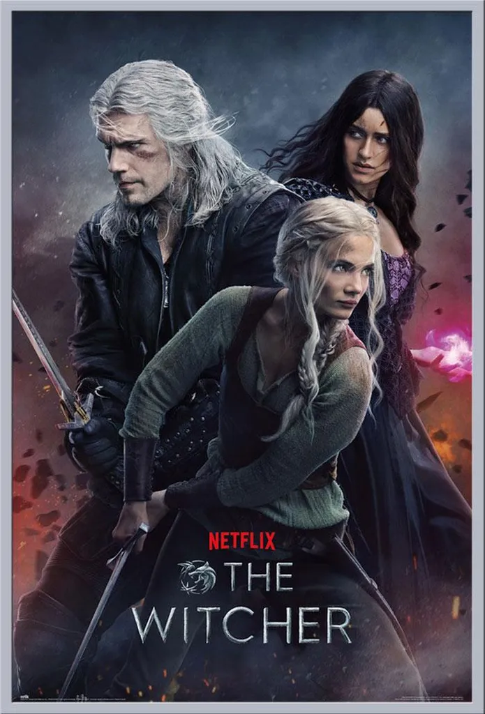 Poster Encadré The Witcher Saison 3 Cadre Shinsuke Argent 61x91,5 cm Maxi