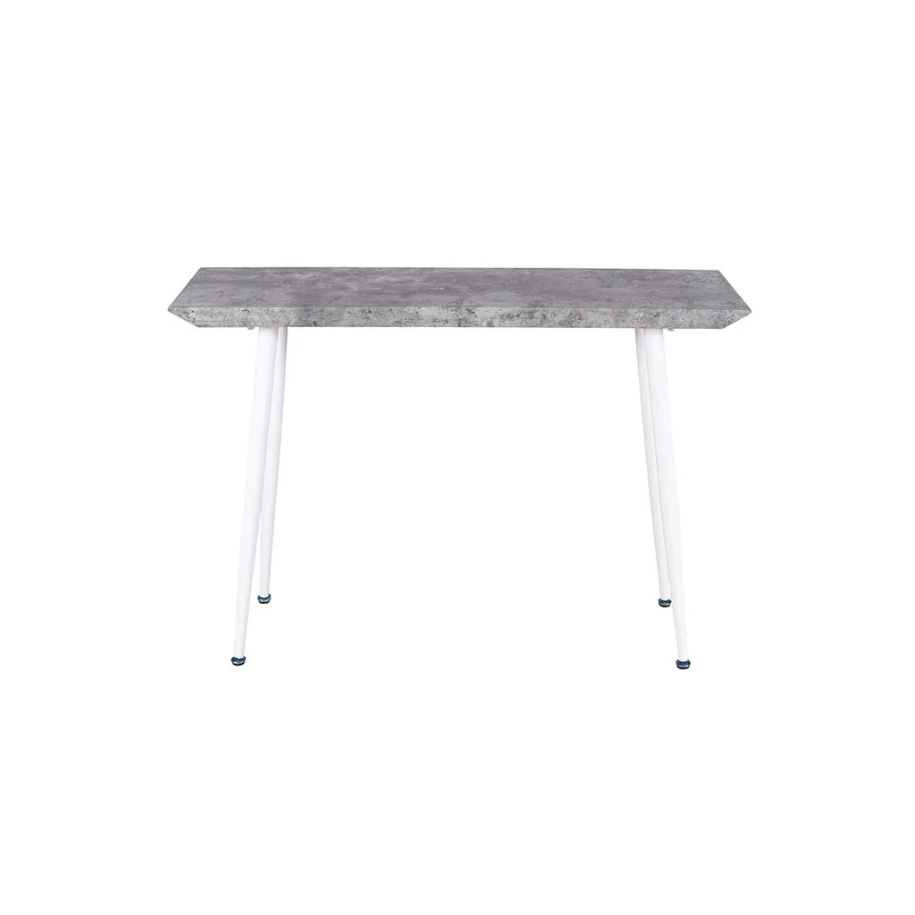 Table d'Appoint Edge en Métal Blanc avec Rebord de Sécurité Pratique