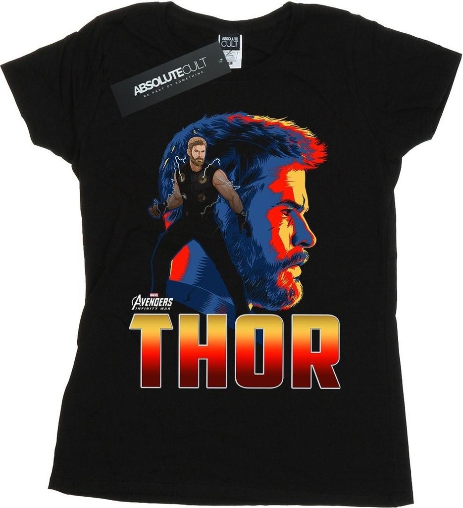 Marvel - "Avengers Infinity War" T-Shirt für Damen BI9145 (S) (Schwarz)