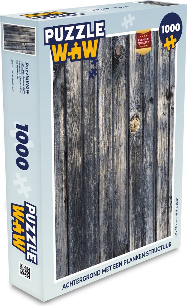 MuchoWow Puzzle 1000 Teile Hintergrund mit einer Plankenstruktur - Spielzeug - Alt und Jung - Spiele - Puzzeln