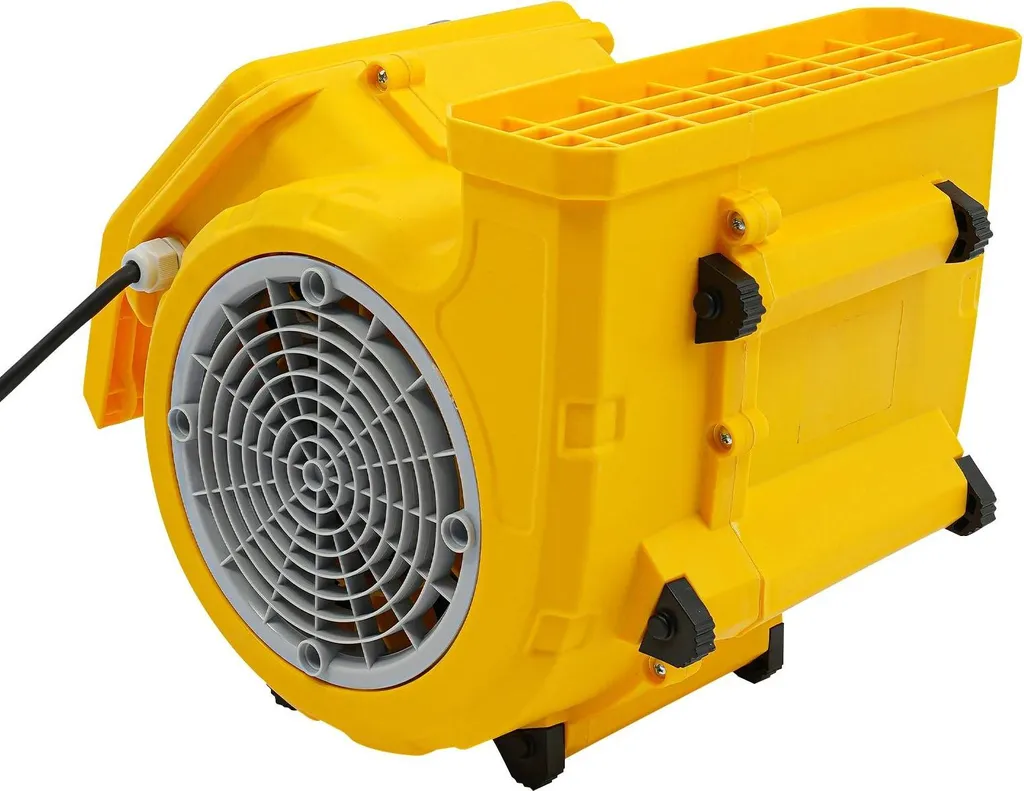 Finissez-en avec l'humidité : Ventilateur de séchage sol 250W jaune