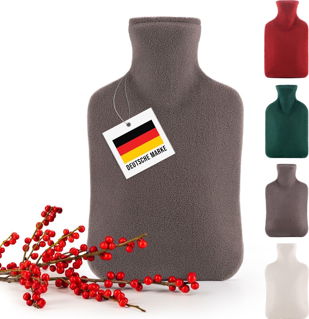 Blumtal Wärmflasche mit Bezug aus Polar Fleece - Produktbild