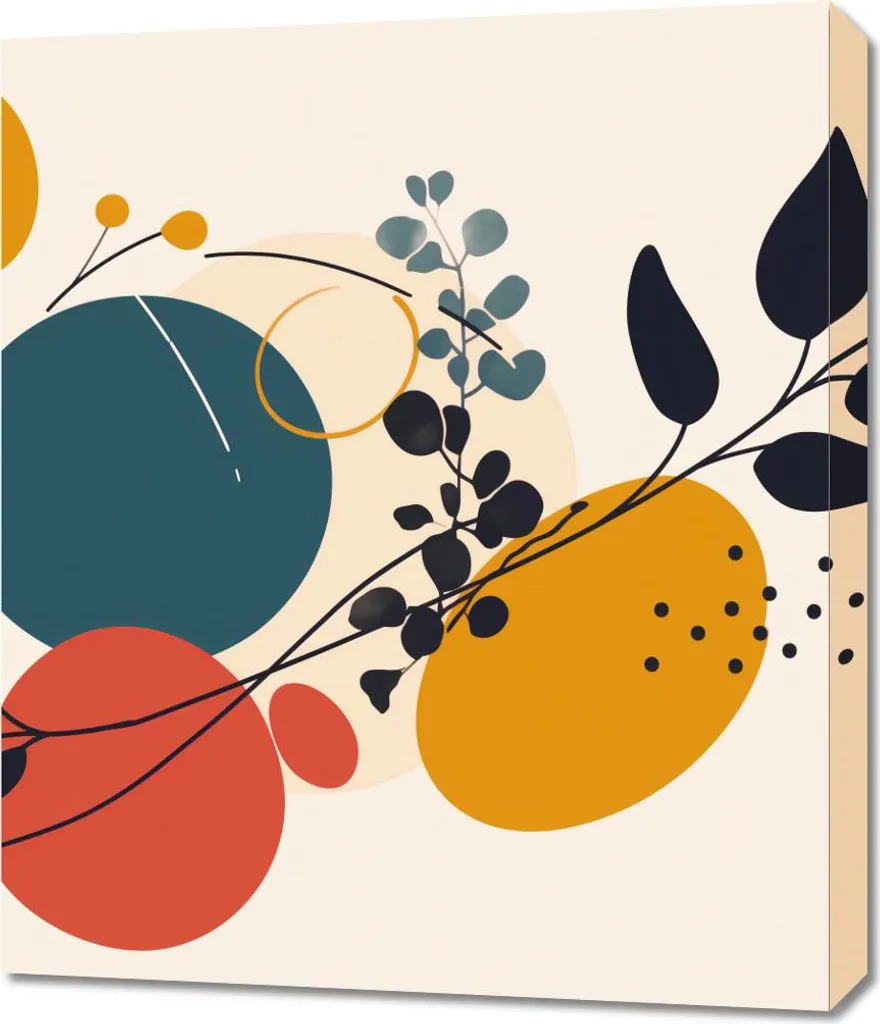 Grand Cadre Collage Nature 60x70 cm avec Finition Premium Artisanal