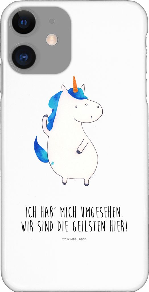 Mr. & Mrs. Panda Iphone 11 Handyhülle Einhorn Mann - Weiß - Produktbild 