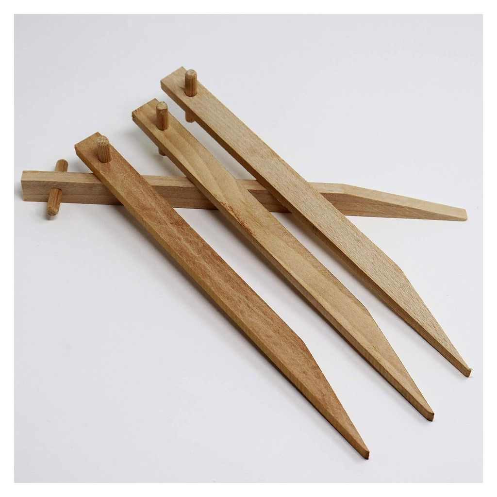 Erdanker aus Buchenholz für Jute- und Kokos-Gewebematten, Länge 30 cm mit Querdübel