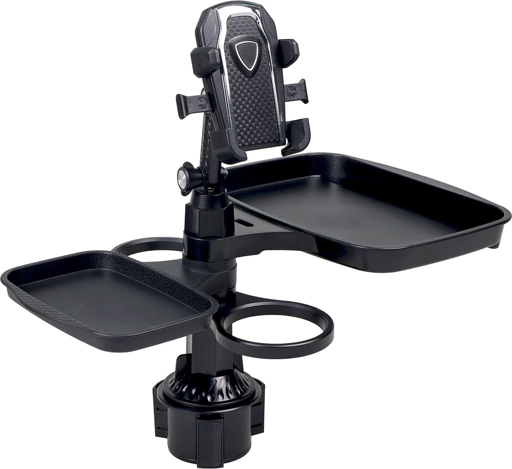 Getränkehalter-Erweiterungsfach fürs Auto, 360-Grad-Drehung, Anti-Shake, universell, einfach zu installieren, Auto-Lebensmitteltablett, Handyhalter