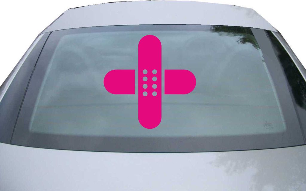 Indigos UG - Aufkleber Heckscheibe & Motorklappe DE6175 - pink - 600x589 mm - skate board - Auto Scheiben Fenster Heckklappe Tuning Racing JDM - Di...