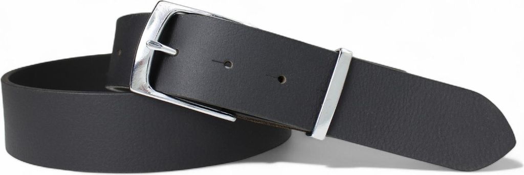 FRONHOFER hochwertiger Herrengürtel 4 cm mit massiver Messing Schnalle verchromt