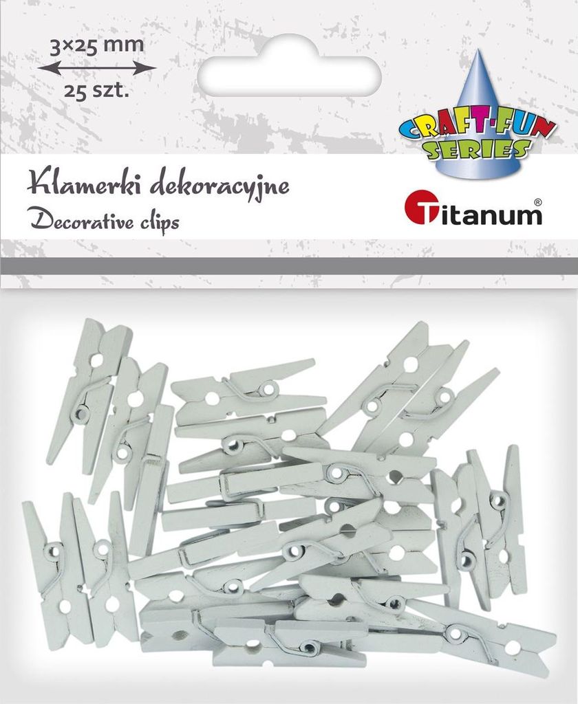 Dekorative Schnallen weiß 3cm 25 Stück Titanum