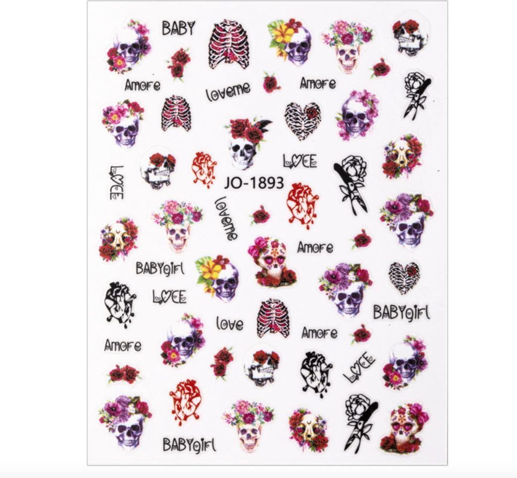 Dünne selbstklebende Nagelsticker Halloween JO-1893