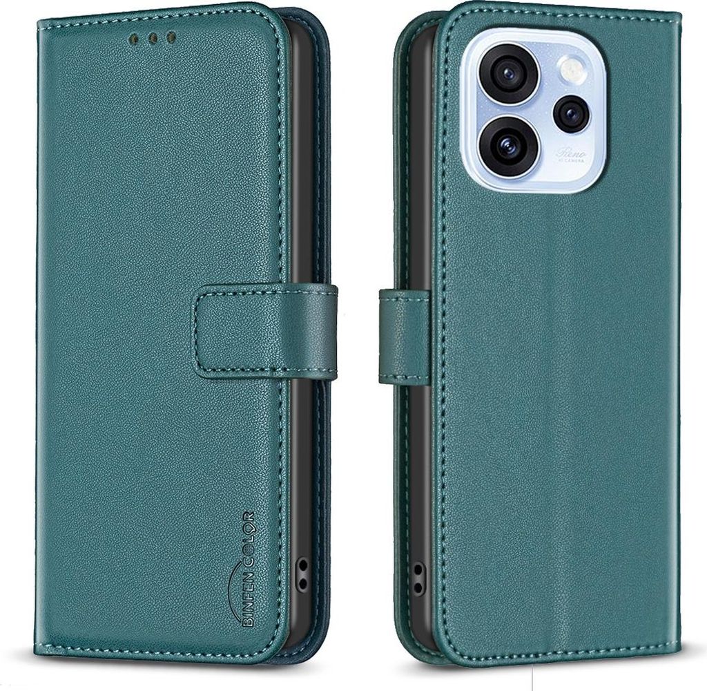 OPPO Reno15 F Hülle - BINFEN Klapphülle - Grün