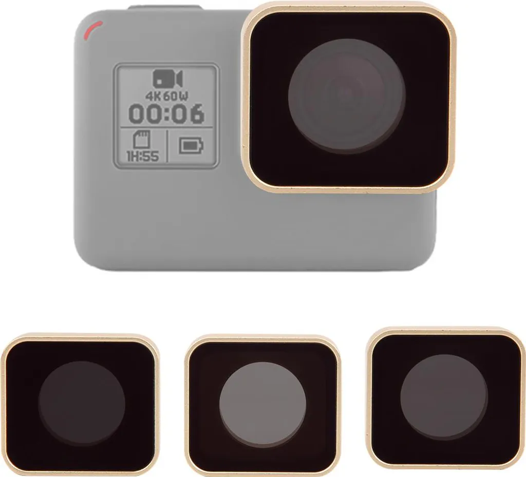 Filtre ND de plongée JUNESTAR pour GoPro 5 6 7 : Pack de 3 lentilles