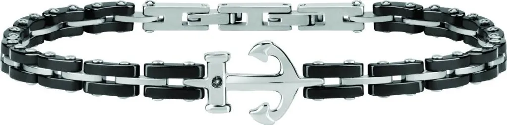 Bracelet en céramique noire anti-rayures pour homme finition mate