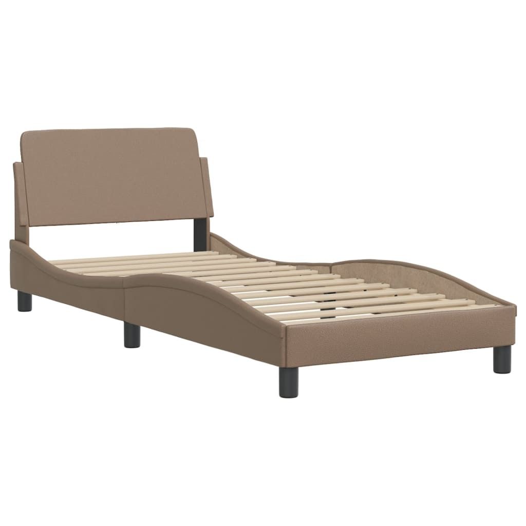 Bettgestell "Dover" Cappuccino-Braun 90x190 cm Kunstleder