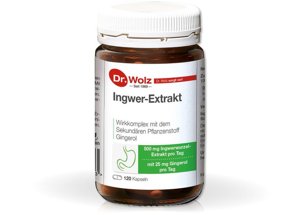 Gemberextract Dr. Wolz, 120 stuks, verpakking Productafbeelding 
