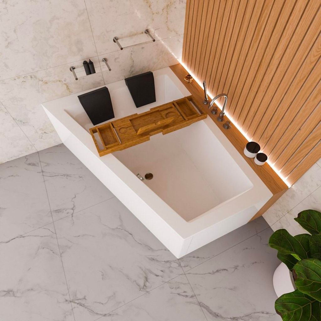 ECOLAM Badewanne Eckbadewanne 180x130 cm links Sfera Wanne Produktbild 