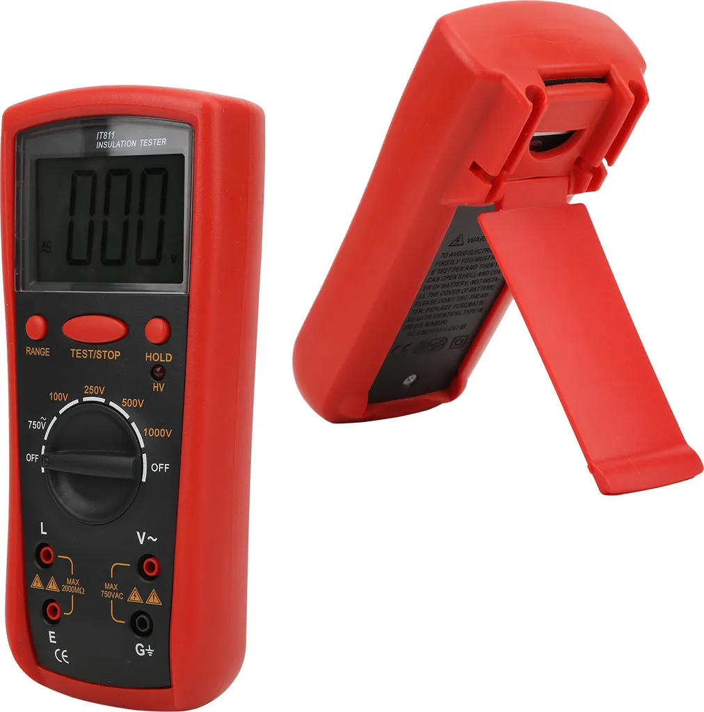 Mégohmmètre IT811 : Testeur de résistance d'isolement avec écran LCD