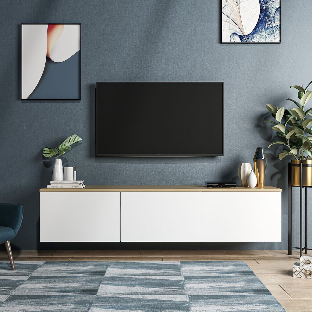 Skye Decor, Neon- Neon NRC, Weiß,Eiche, TV-Schränke, Produktbild 3