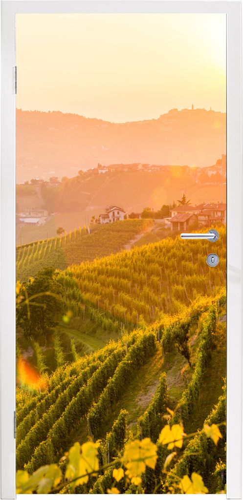 MuchoWow Türtapete Selbstklebende Türfolie Italien - Weinberg - Sonne 85x205 cm Türposter Türaufkleber Klebefolie Türklebefolie - Türverzie...