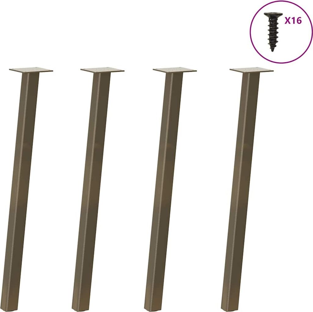 Konsolentischbeine 4 Stk. Naturstahl 72 cm Stahl