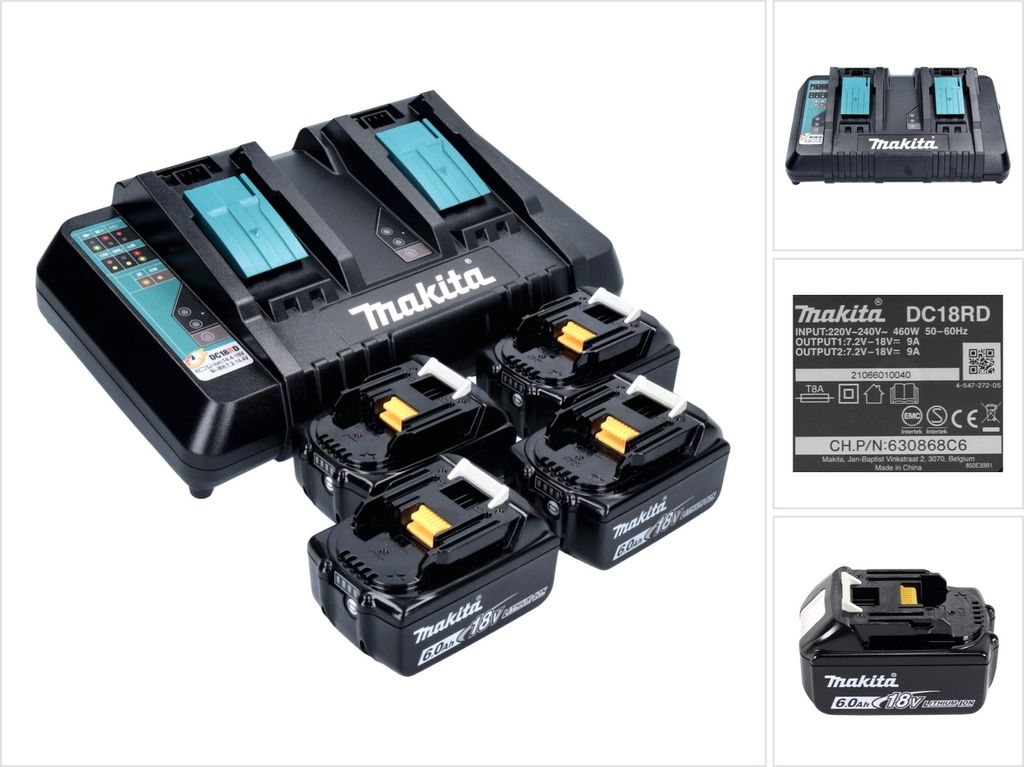 Makita 199485-6, Sada baterie a nabíječky, Lithium-ion Obrázek produktu 