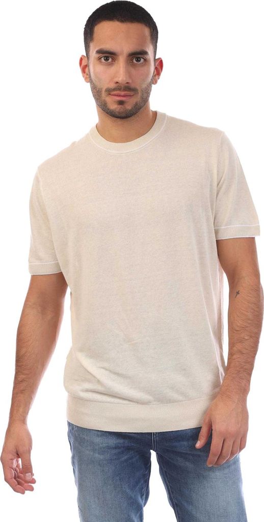 Boss - "H-Jiovanni" Sweatshirt für Herren, Mit kontrastfarbenen Streifen, kurzärmlig GT11007 (XXL) (Weiß)