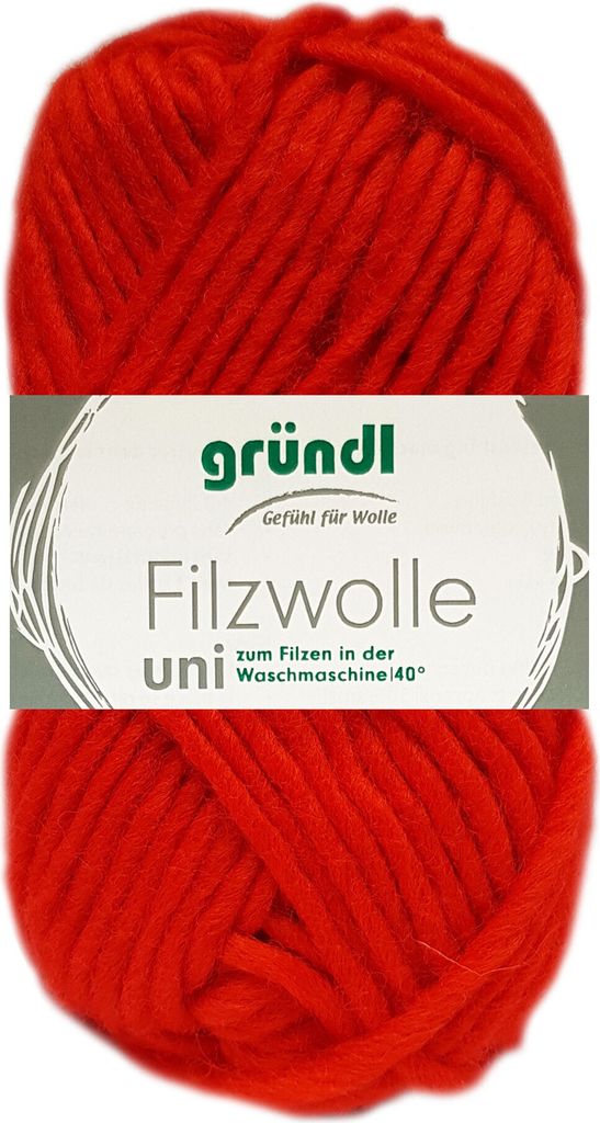 Gründl Filzwolle uni,Waschfilzen,100%Schurwolle,50g/50m,NS Produktbild 