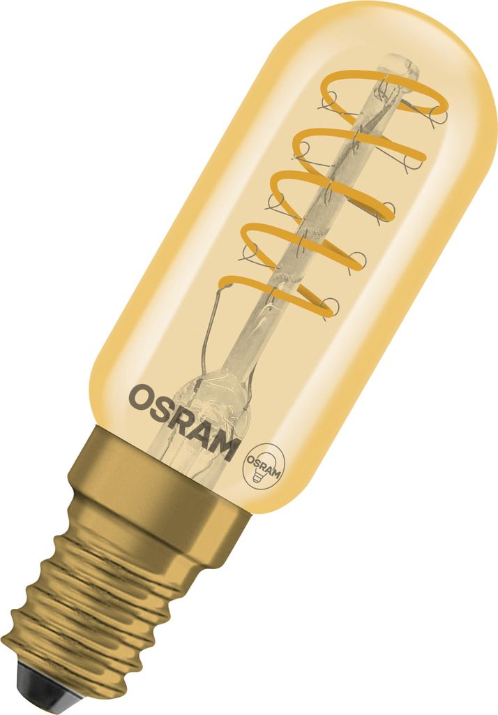 OSRAM Vintage 1906 LED Special Shapes Dimmable in Stab-Form, LED-Lampe, Glas, Gold, 2,8 W, 250 lm, 2200 K, Dimmbar, CRI 80