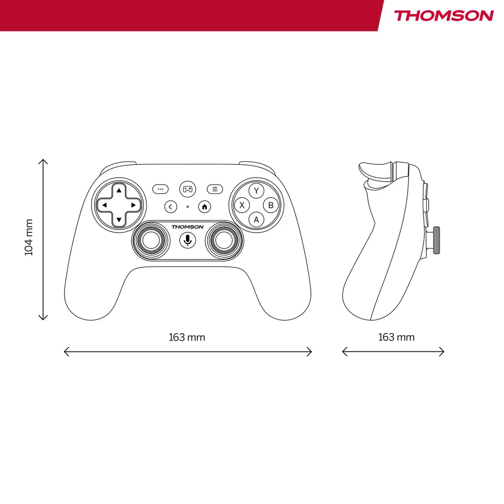 Contrôleur de jeu Bluetooth Thomson 400A pour Smart TV et PC Windows - 2