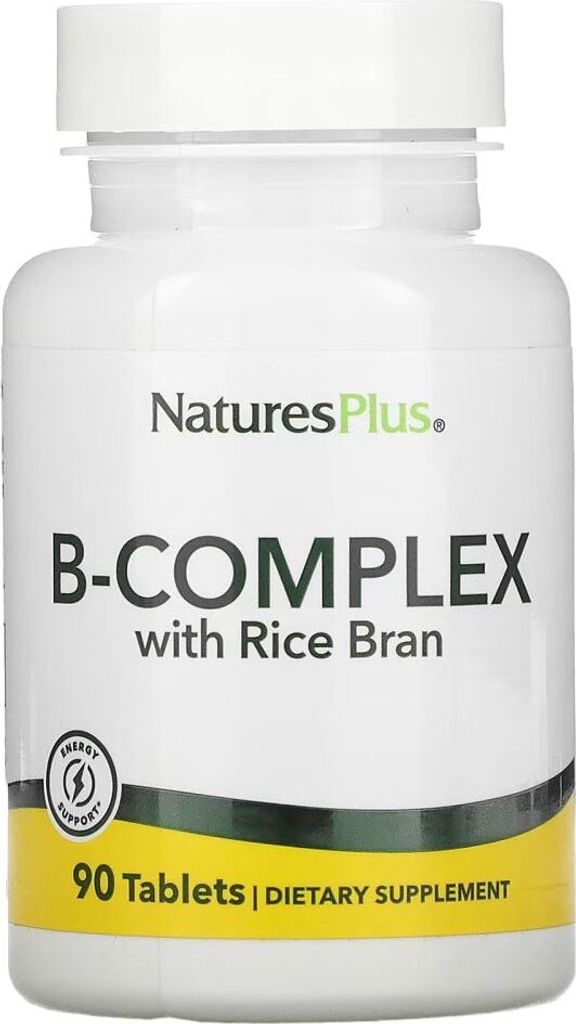 Natures Plus B-Complex with Rice Bran (mit Reiskleie)- 90 Produktbild 