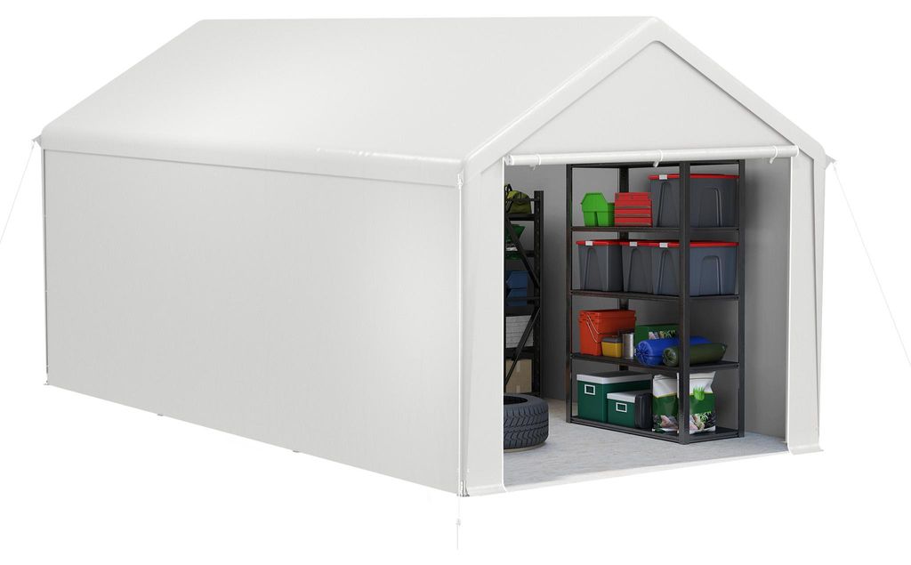 QEENTOE, garage per tende da campeggio, carport 3x6 metri, Immagine del prodotto 